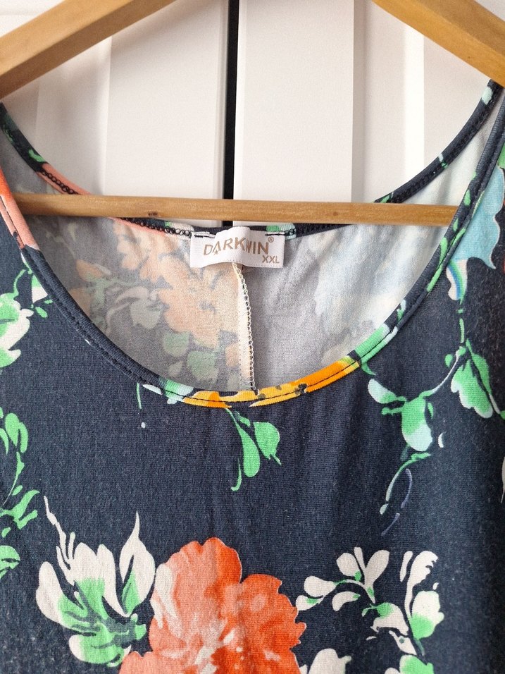 Çiçek Desenli Bohem Midi Elbise - Görsel 2