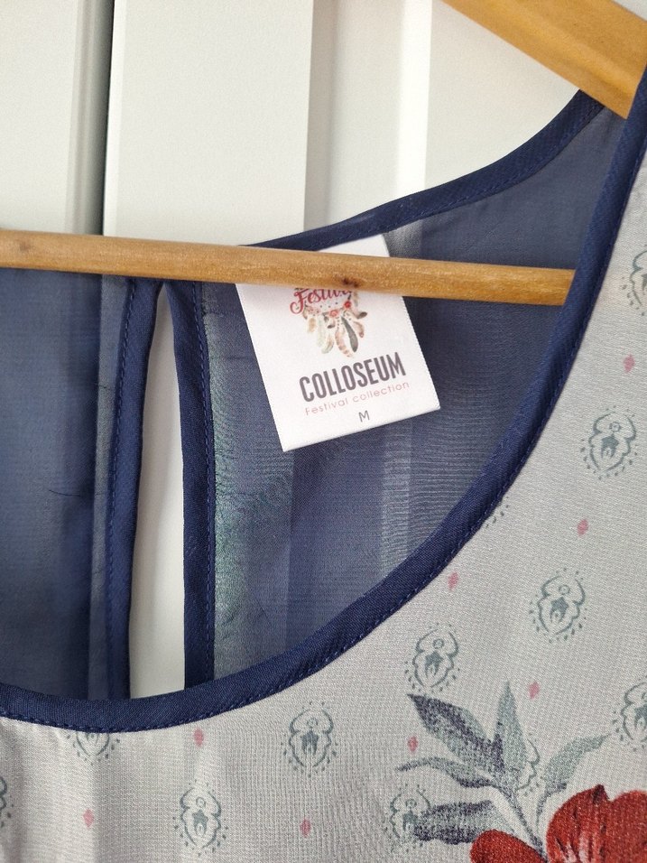 Bohem Stil Baskılı Kolsuz Transparan Bluz - Görsel 2