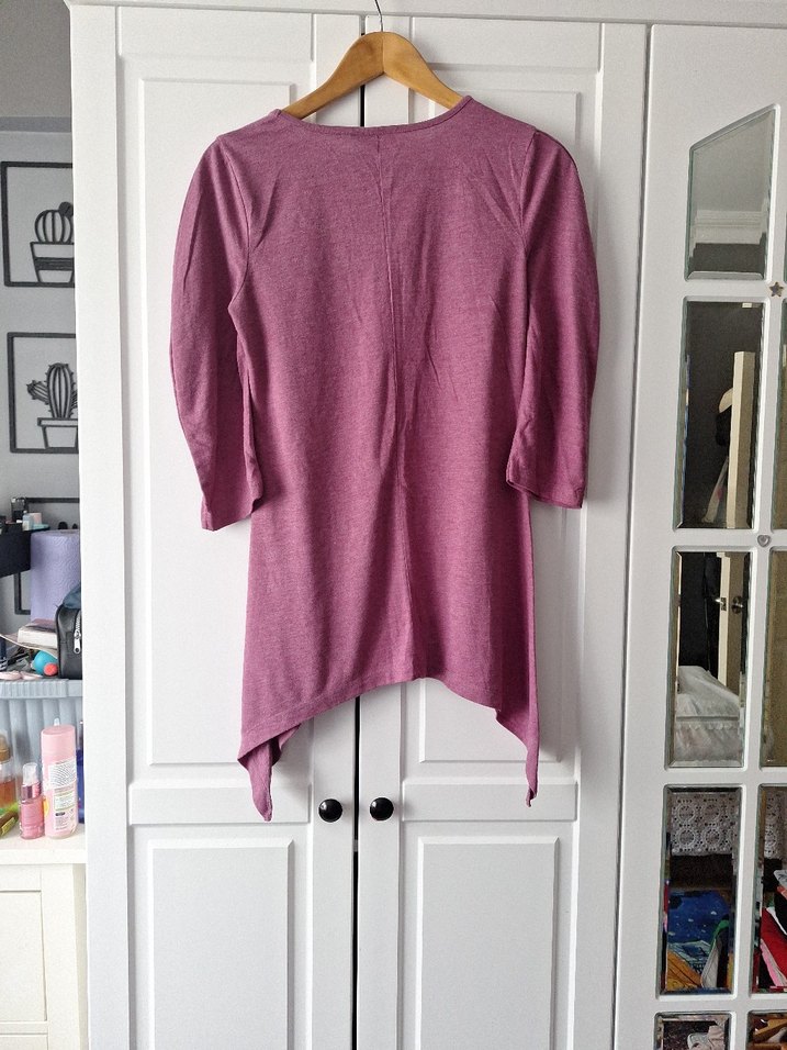 Mor Baskılı Tişört, Uzun Kollu, Salaş - Görsel 4