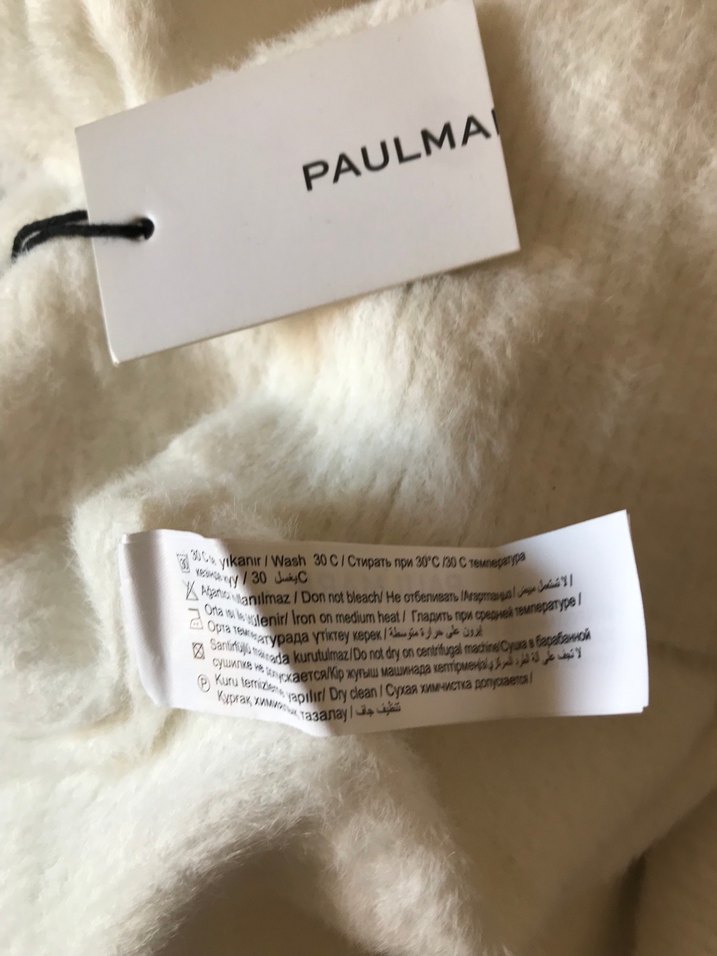 Beyaz Boğazlı Örgü Kadın Kazak - Görsel 5