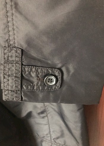 Siyah Düğmeli Midi Kadın Trençkot - Görsel 4