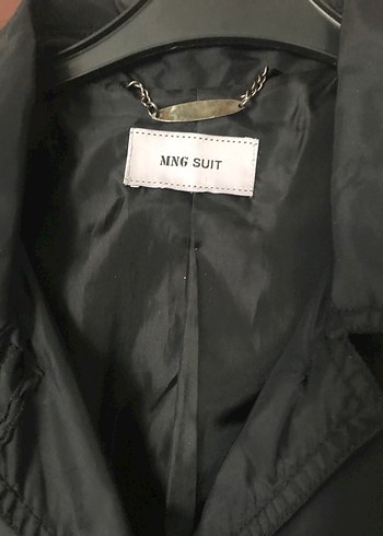 Siyah Düğmeli Midi Kadın Trençkot - Görsel 3