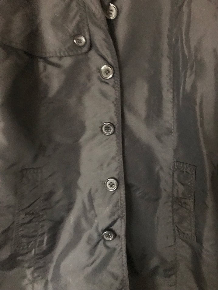 Siyah Düğmeli Midi Kadın Trençkot - Görsel 2