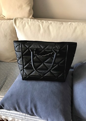 Siyah Deri Kadın Çanta - Görsel 4