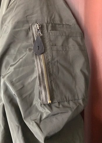 Haki Suni Kürklü Kadın Mont - Görsel 7