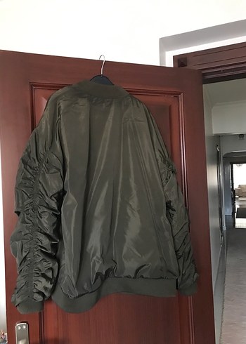 Haki Suni Kürklü Kadın Mont - Görsel 3