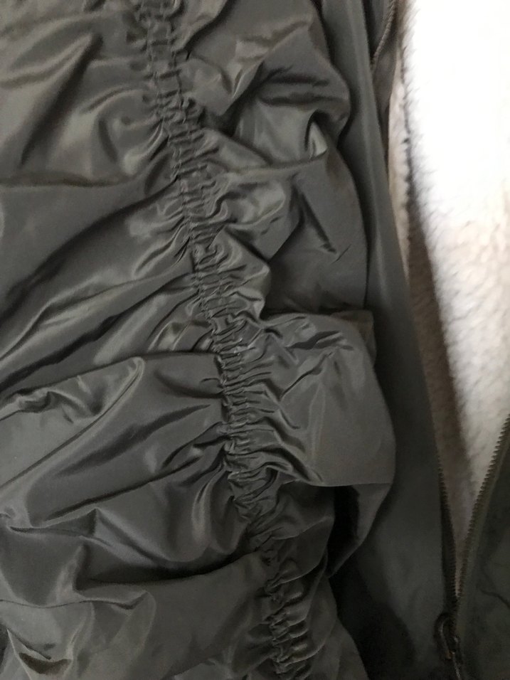 Haki Suni Kürklü Kadın Mont - Görsel 5