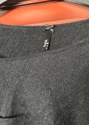 Koyu antrasit Kadın Midi Poncho - Görsel 4