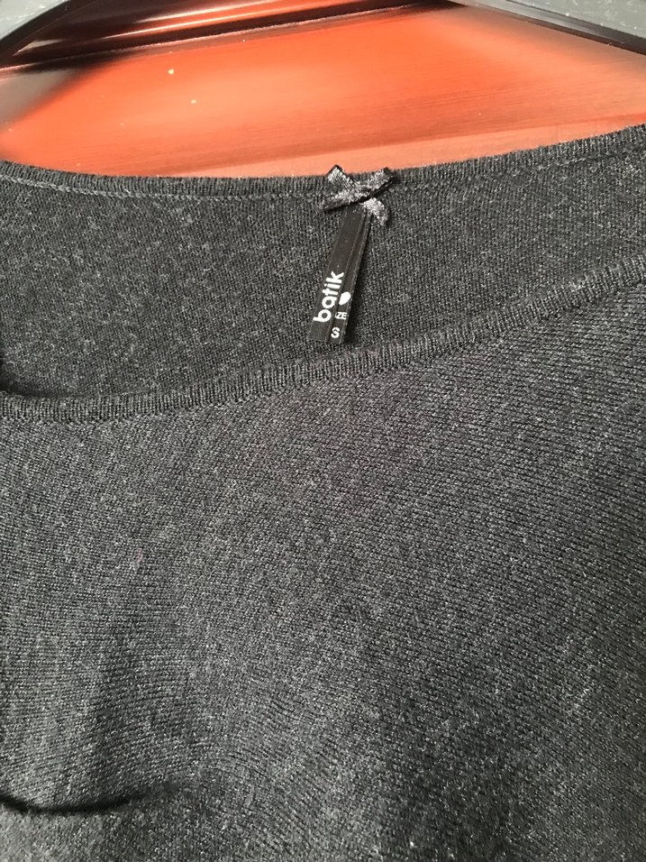 Koyu antrasit Kadın Midi Poncho - Görsel 4