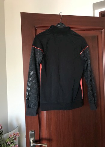 Kadın Siyah Turuncu Fermuarlı Spor Ceket - Görsel 2