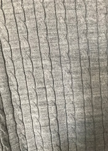 Gri Örgü Bayan Kazak Uzun Kollu - Görsel 4