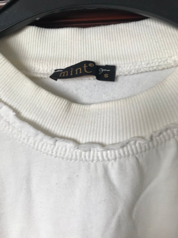 Kadın Beyaz Rahat Kesim Sweatshirt - Görsel 3