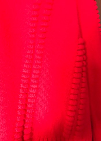 Kırmızı Kadın Kısa Triko Kazak - Görsel 4