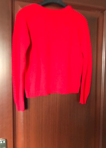 Kırmızı Kadın Kısa Triko Kazak - Görsel 3