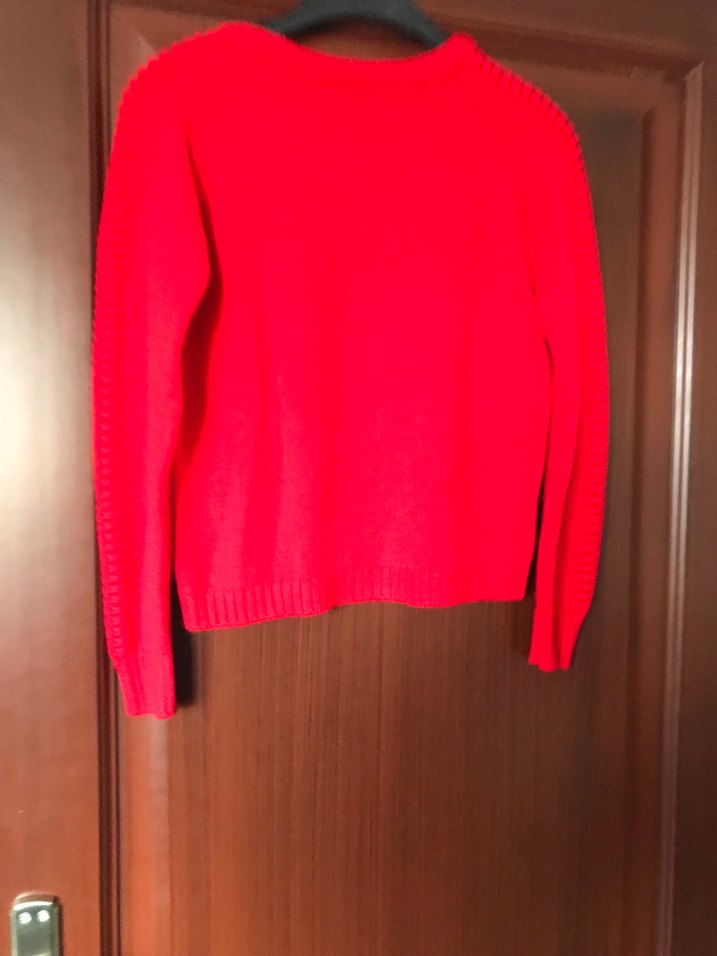 Kırmızı Kadın Kısa Triko Kazak - Görsel 3