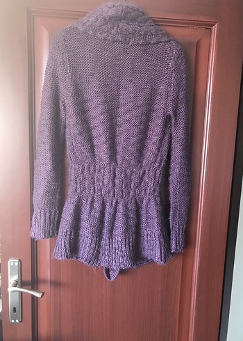 Mor Örgü Kadın Hırka - Görsel 2