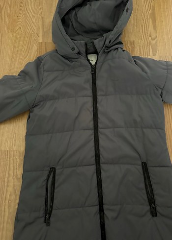 LTB Koyu Gri Kapusonlu Sisme Mont