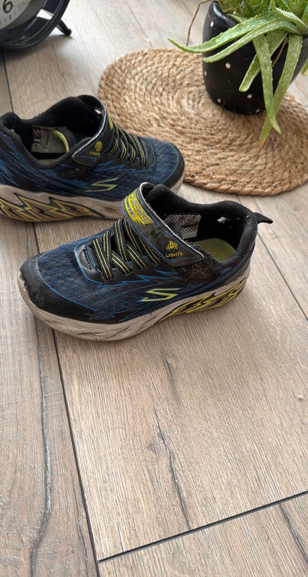 Gri Mavi Desenli Erkek Çocuk Spor Ayakkabı - Görsel 2