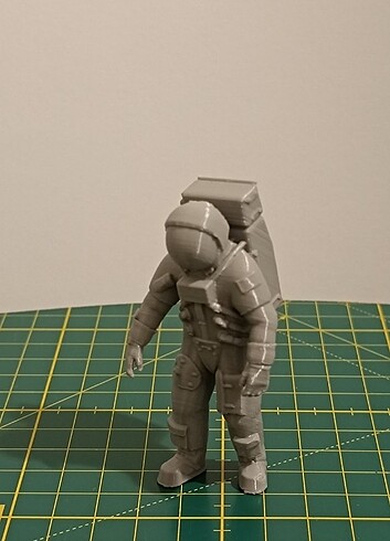 3D Baskı Astronot Figürü Gri