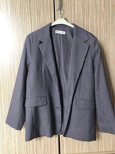 Bershka gri blazer