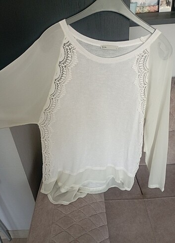 l Beden beyaz Renk Batik Bluz