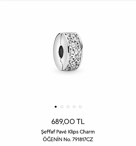 Pandora pave klips charm
