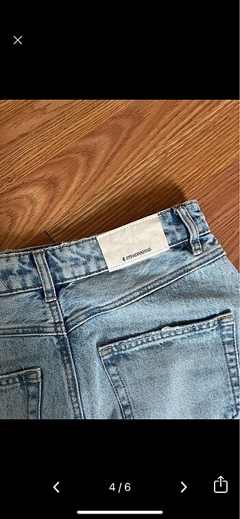 xs Beden mavi Renk Stradivarius denim uzun etek