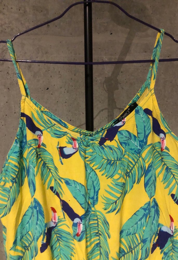 Renkli Desenli Sarı Bohem Kadın Tulum - Görsel 3