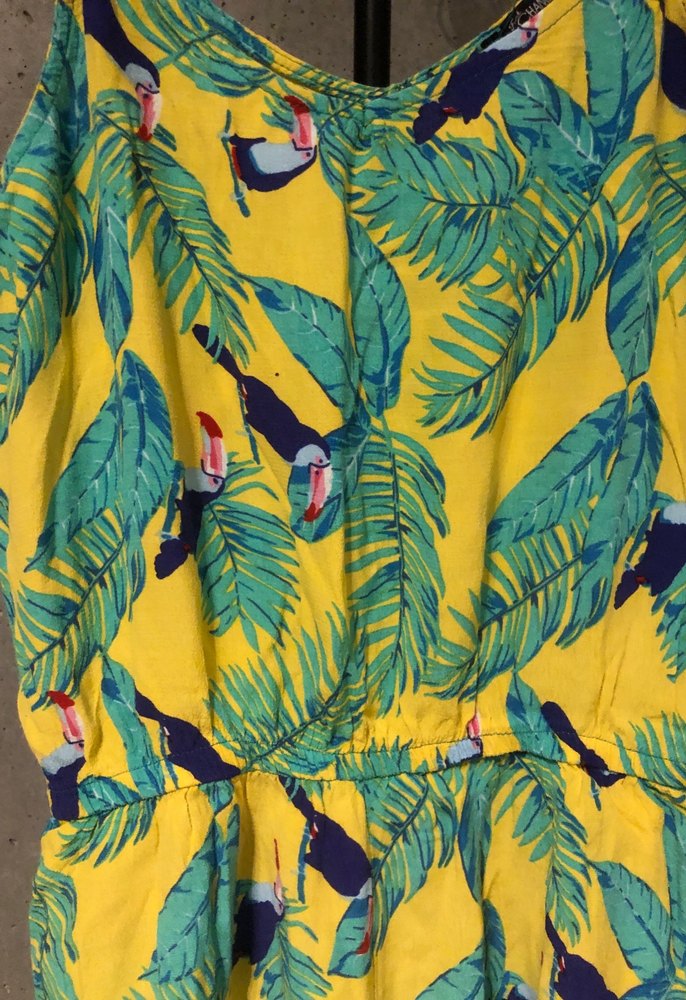 Renkli Desenli Sarı Bohem Kadın Tulum - Görsel 4