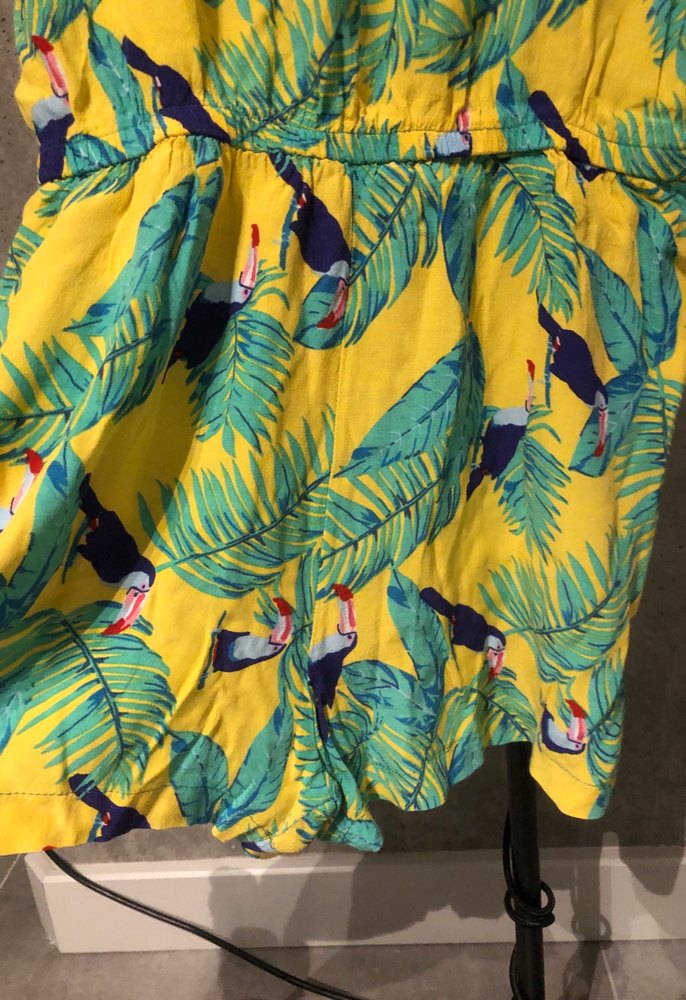 Renkli Desenli Sarı Bohem Kadın Tulum - Görsel 2