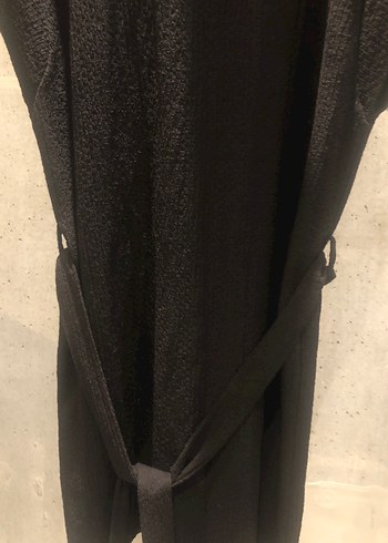 Siyah Kemerli Kadın Triko Elbise - Görsel 2