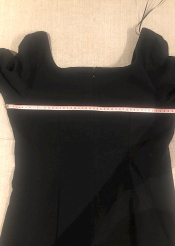 Uzun Kollu Siyah Mini Elbise - Görsel 6