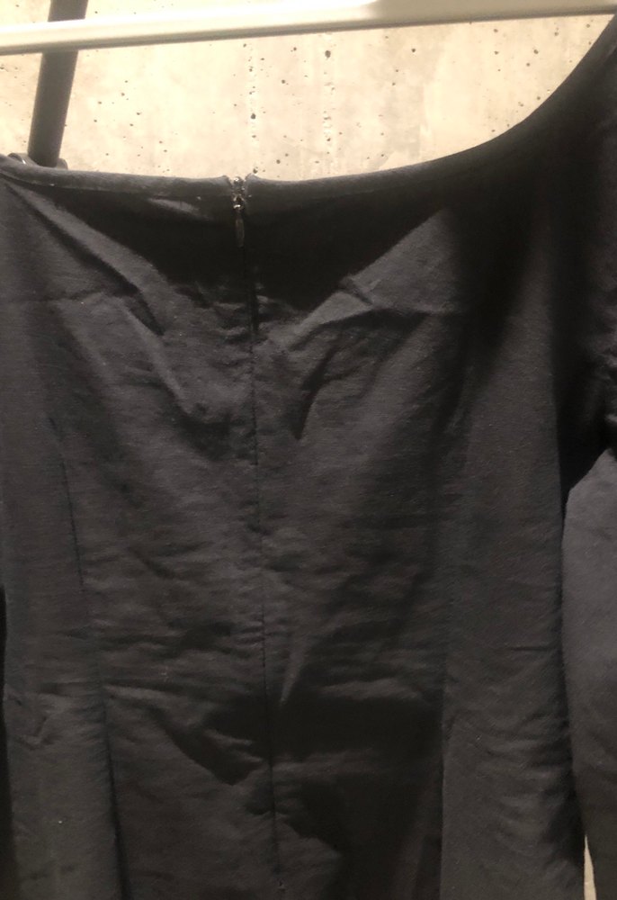 Uzun Kollu Siyah Mini Elbise - Görsel 5