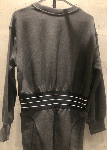 Gri Uzun Kollu Rahat Kesim Kadın Elbise - Görsel 5