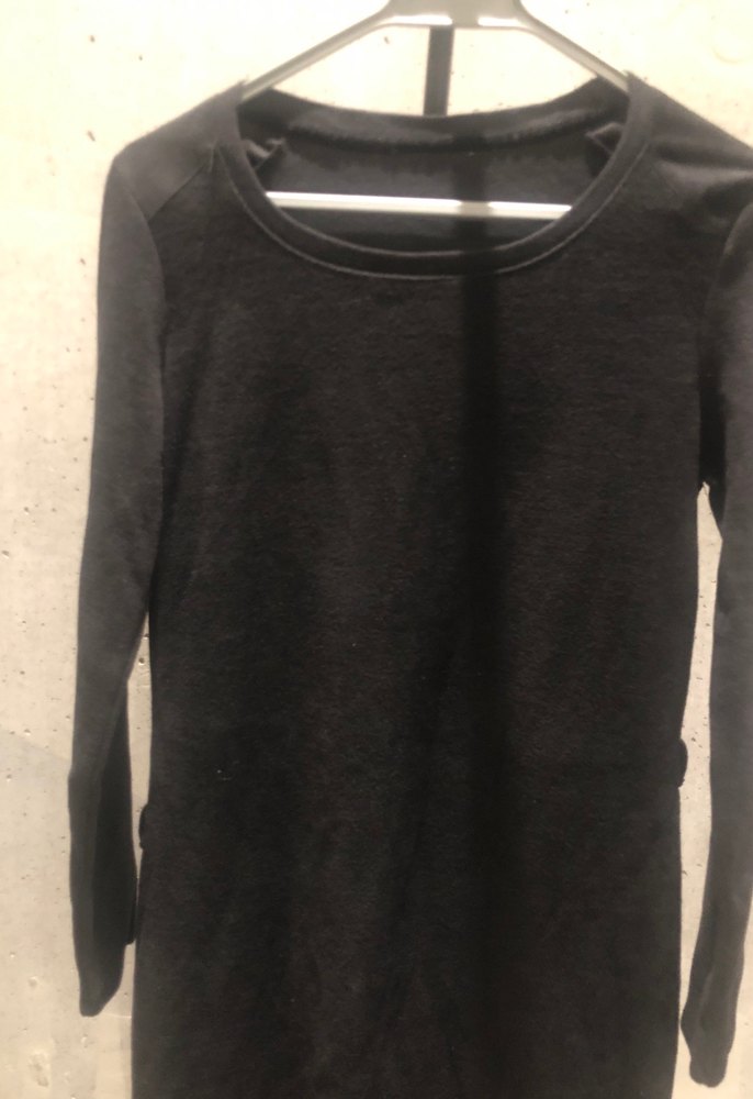 Siyah Midi Uzun Kollu Triko Elbise - Görsel 2