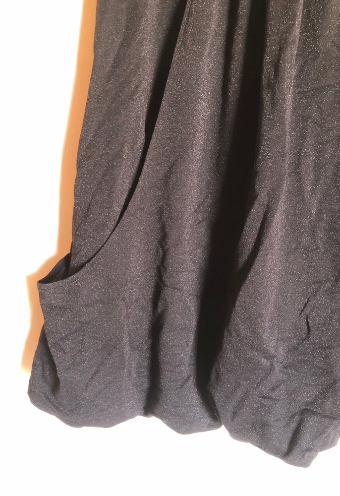 Siyah Kolsuz Midi Hamile Elbisesi - Görsel 4