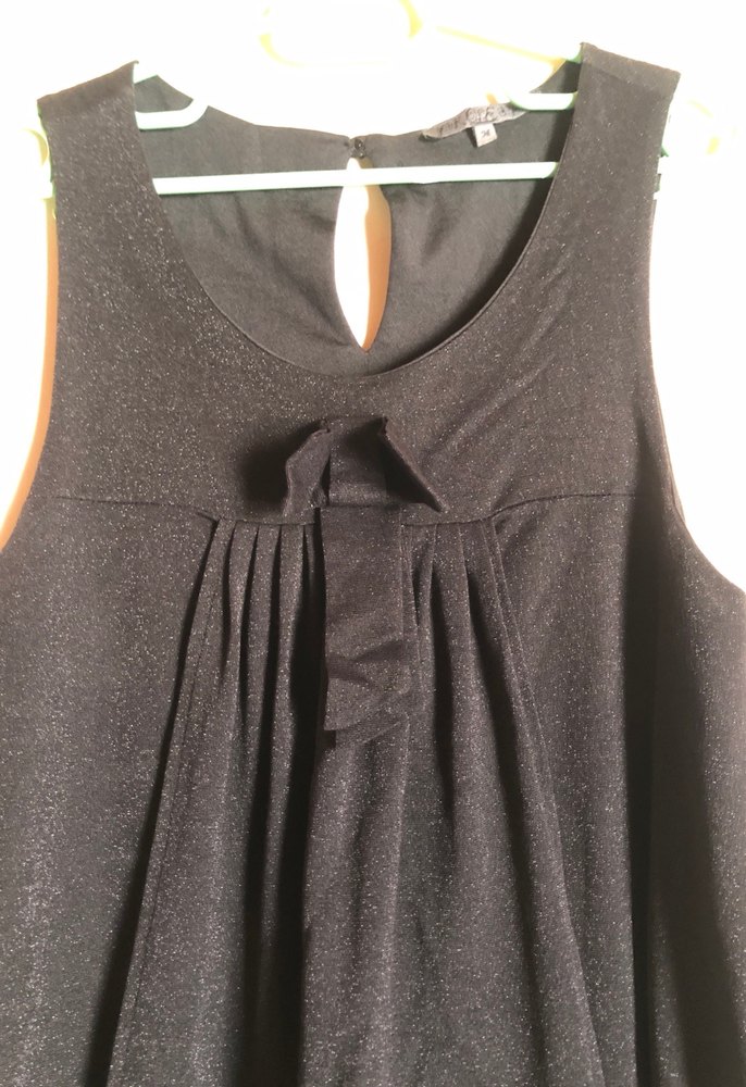 Siyah Kolsuz Midi Hamile Elbisesi - Görsel 2