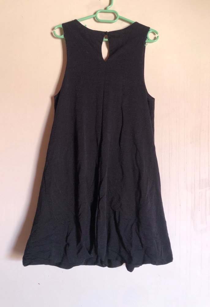 Siyah Kolsuz Midi Hamile Elbisesi - Görsel 5