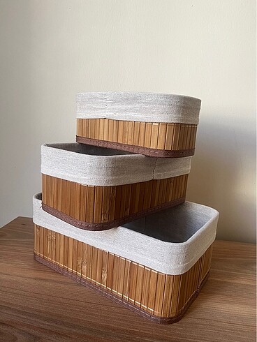 Diğer 3 lü bambu organizer