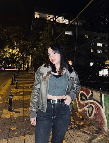 Happiness İstanbul L beden içi polarlı ceket