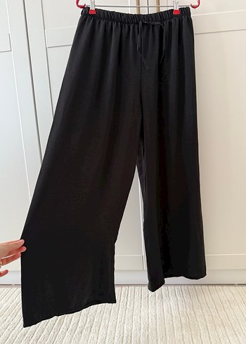 Siyah Kadın Salaş Pantolon - Görsel 5