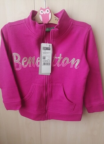 Benetton fermuarlı kız sweatshirt