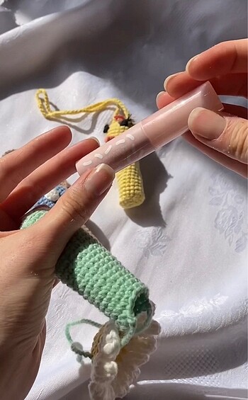 Kiko Lipstick kılıfı dudak balmı ruj amigurumi handmade parlatıcı