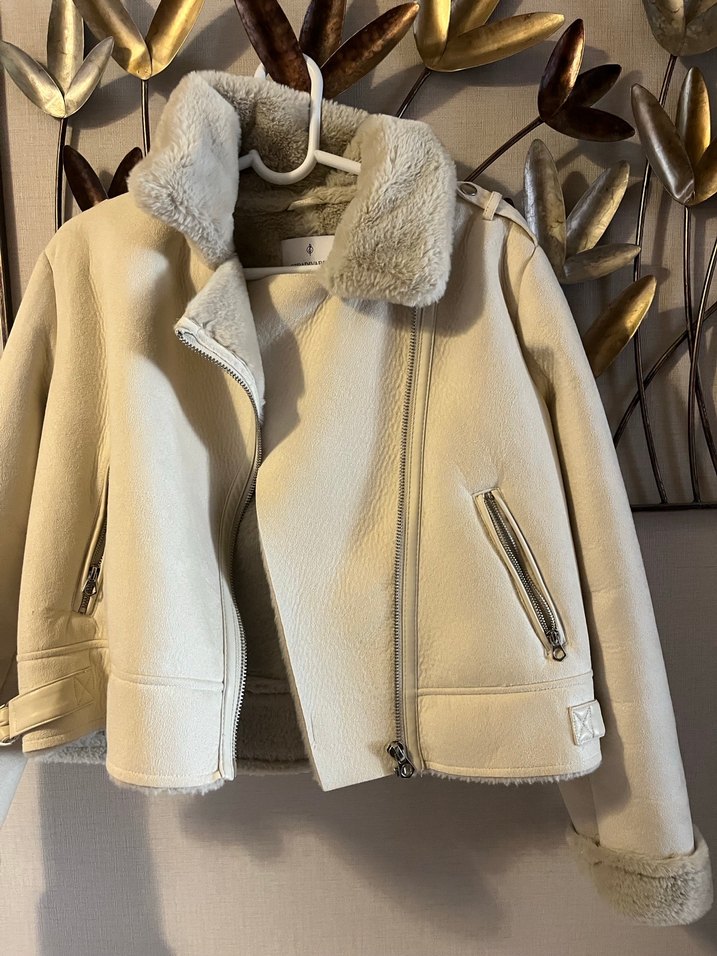 Ekru Nubuk Kadın Ceket - Görsel 5