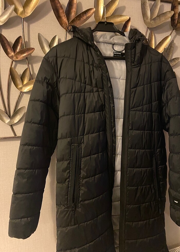 Bershka  XS Erkek uzun şişme mont - Görsel 2