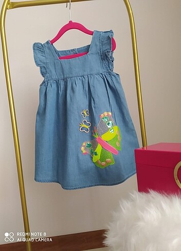 Kız Bebek Jean kot elbise