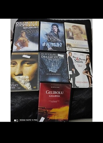 7 ADET DVD / 5 FİLM + 2 MÜZİK DVD'Sİ