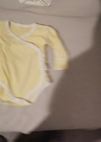 Bebek Erkek kız Uzun Kollu Beyaz Pamuklu Body 68 cm - Görsel 4