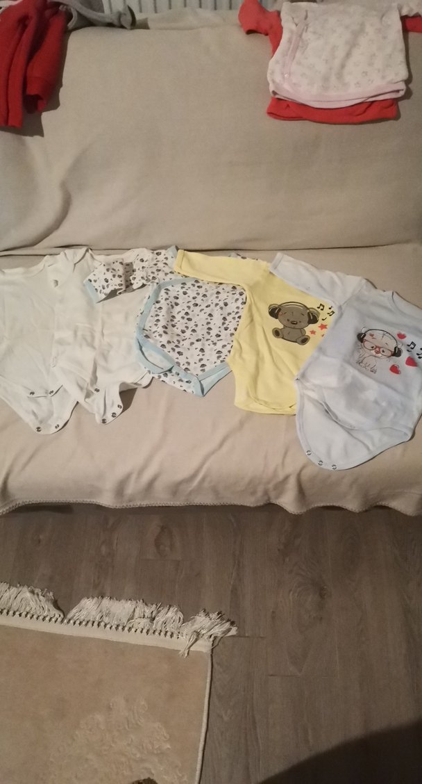 Uzun Kollu Pamuklu Bebek Çıtçıtlı Body 6-9 ay - Görsel 2