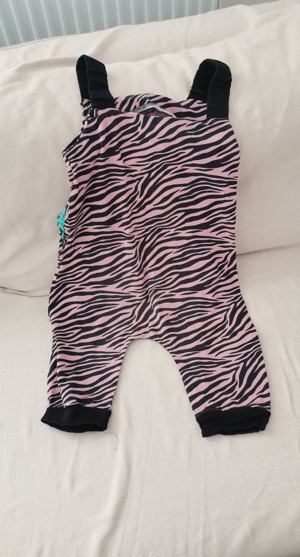 Kız Çocuk Pembe Zebra Desenli Tulum 6 yaş - Görsel 2